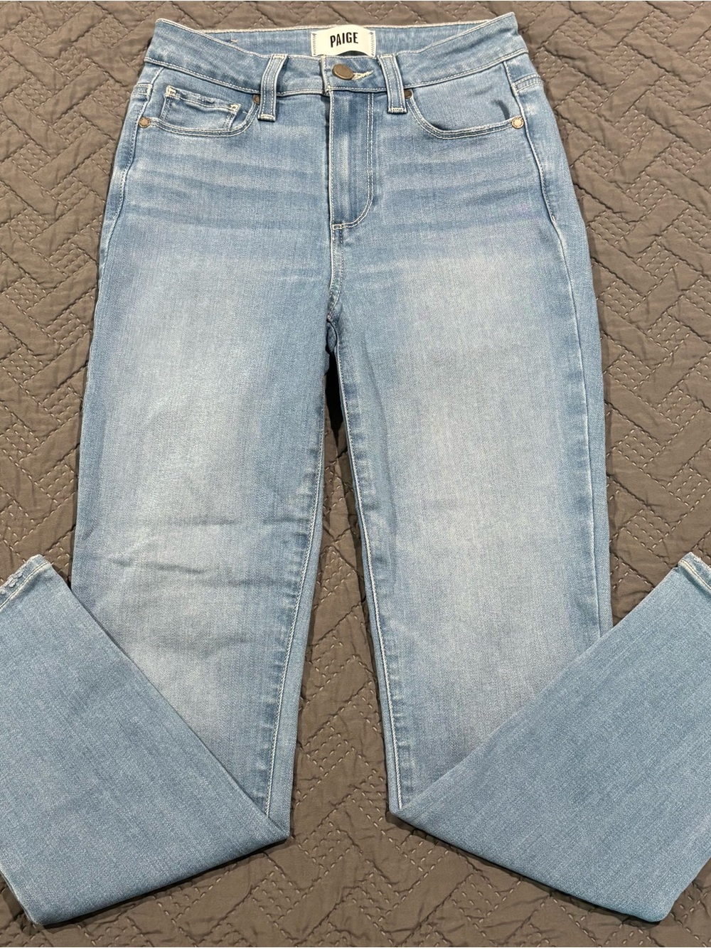 PAIGE Hoxton Slim Crop Light Blue High-Rise Jeans